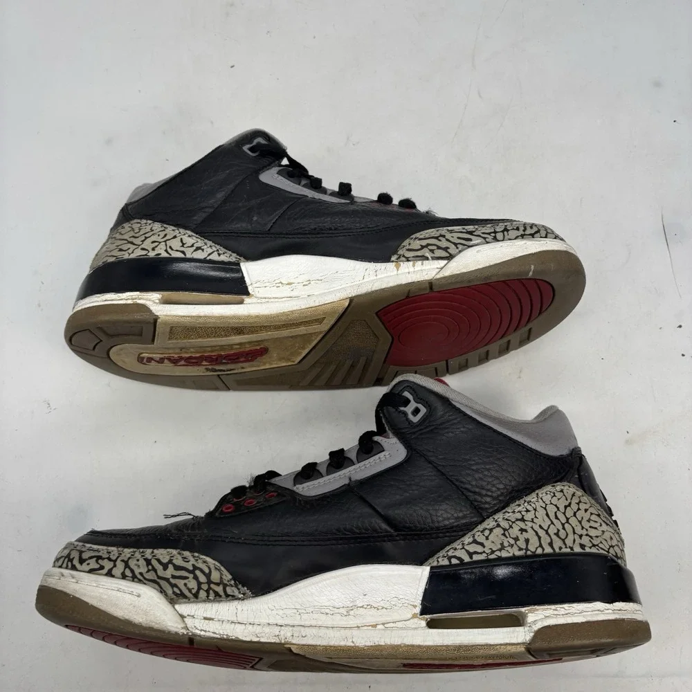 Jordan 3 Retro Black Cement Shoes Mens 11 Lace Up Streetwear Casual y2k (2011)